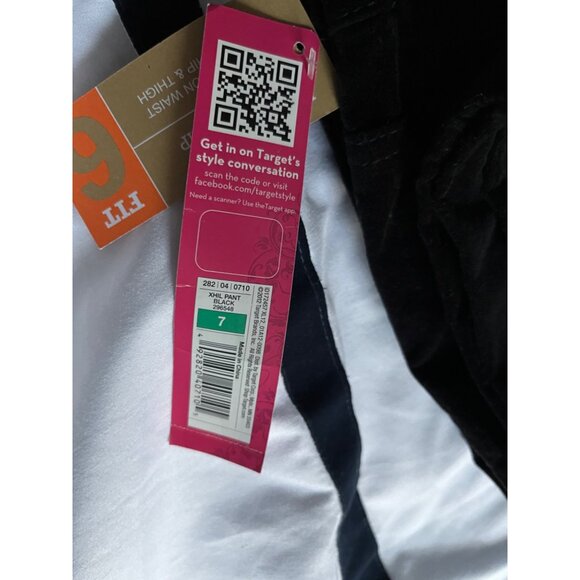 Xhilaration Target Black Velvet Like Skinny Pants Low Rise Size Junior's 7 NWT - Picture 12 of 12